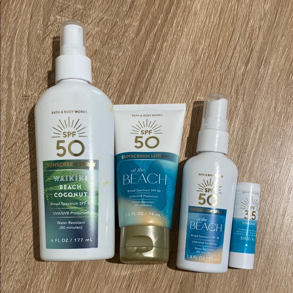 Bath & Body Works Sunscreen Collection